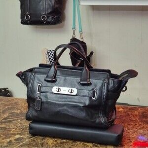 Coach Bleeker Legacy Black Leather Travel Satchel — Authentic, Glove-Tanned, Rar